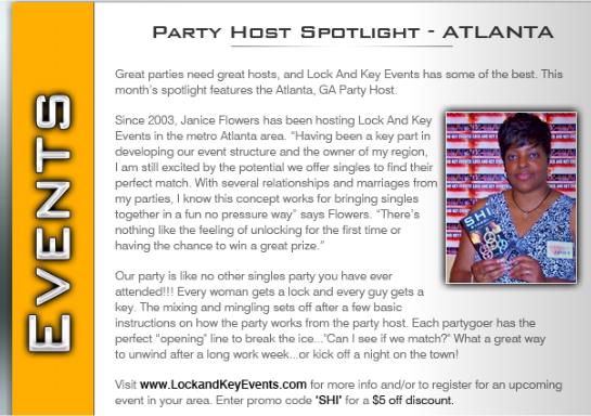 Atlanta Press: Lock & Key Events Featured in May 2010 Emag